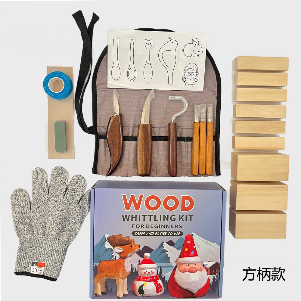 Woodworking Gifts - Juego de cuchillos para tallar, caja