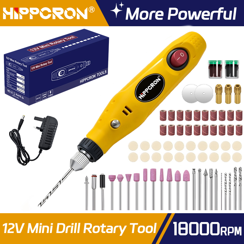 Woodworking Uk - Hippcron Mini Taladro Eléctrico Portátil con