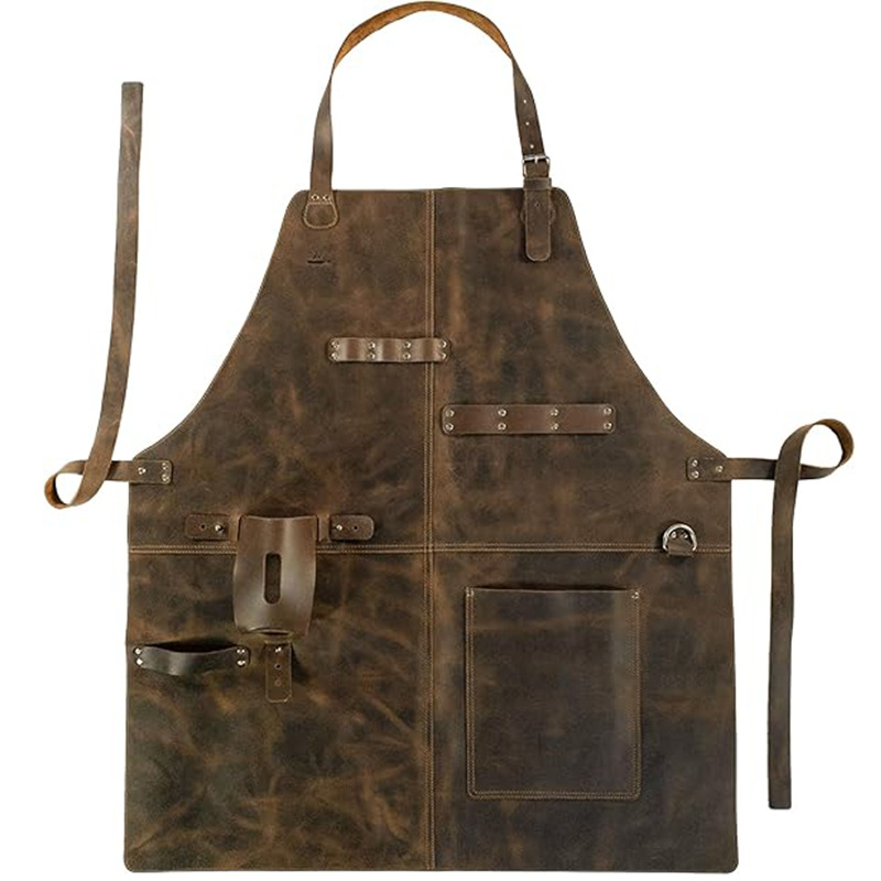 Woodworking Artisans - Delantal Retro de Cuero PU, con