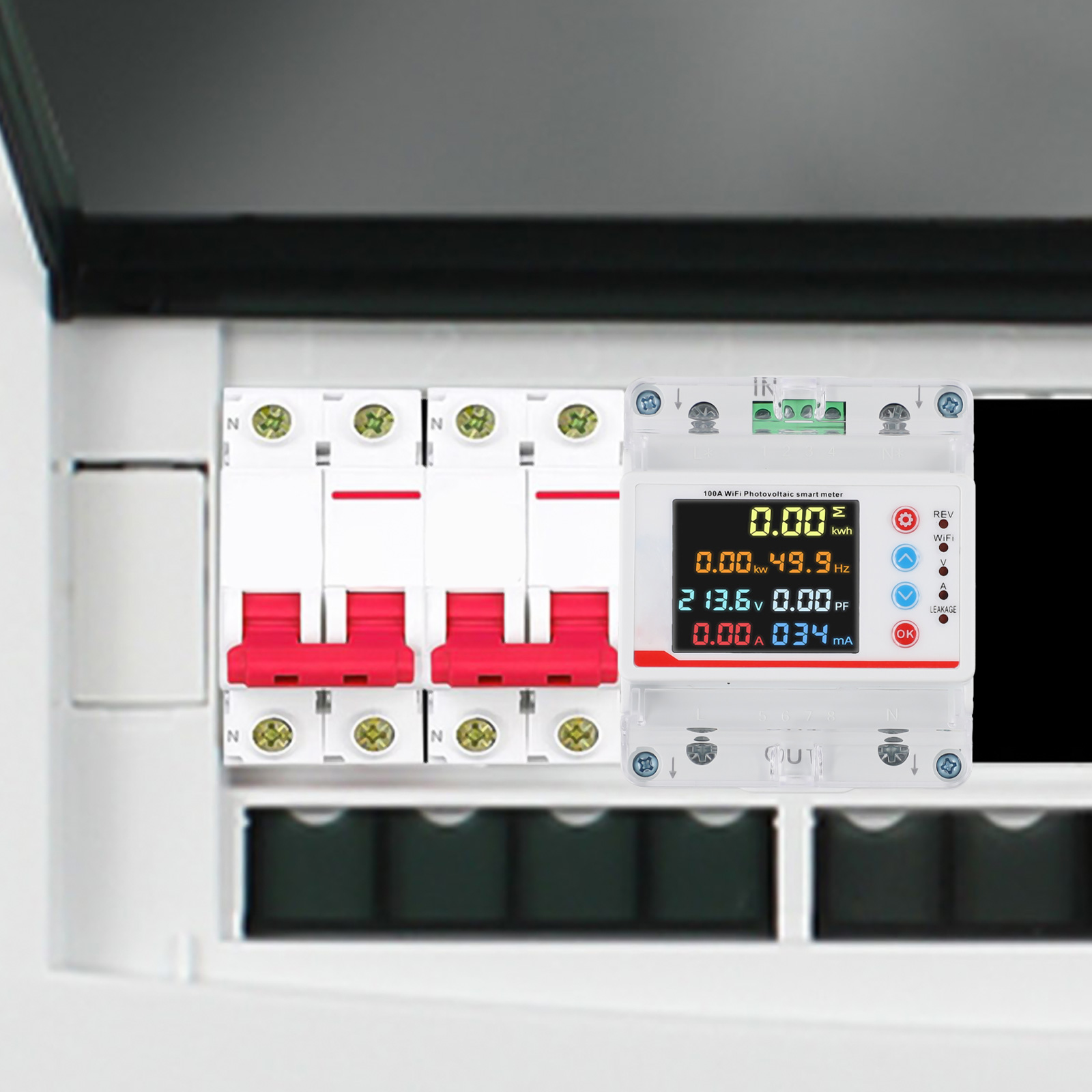 Woodworking Apps - Medidor eléctrico inteligente de 220V, 10