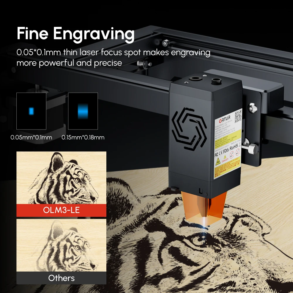 ORTUR-grabador láser OLM3 LE d - Woodworking Apps reseña y precio