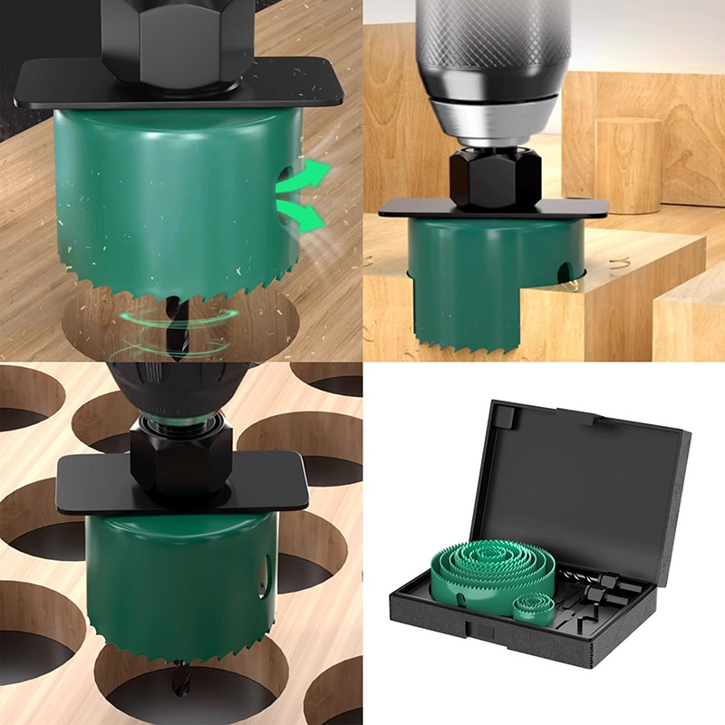 Juego de sierras perforadoras  - Woodworking Equipment reseña y precio