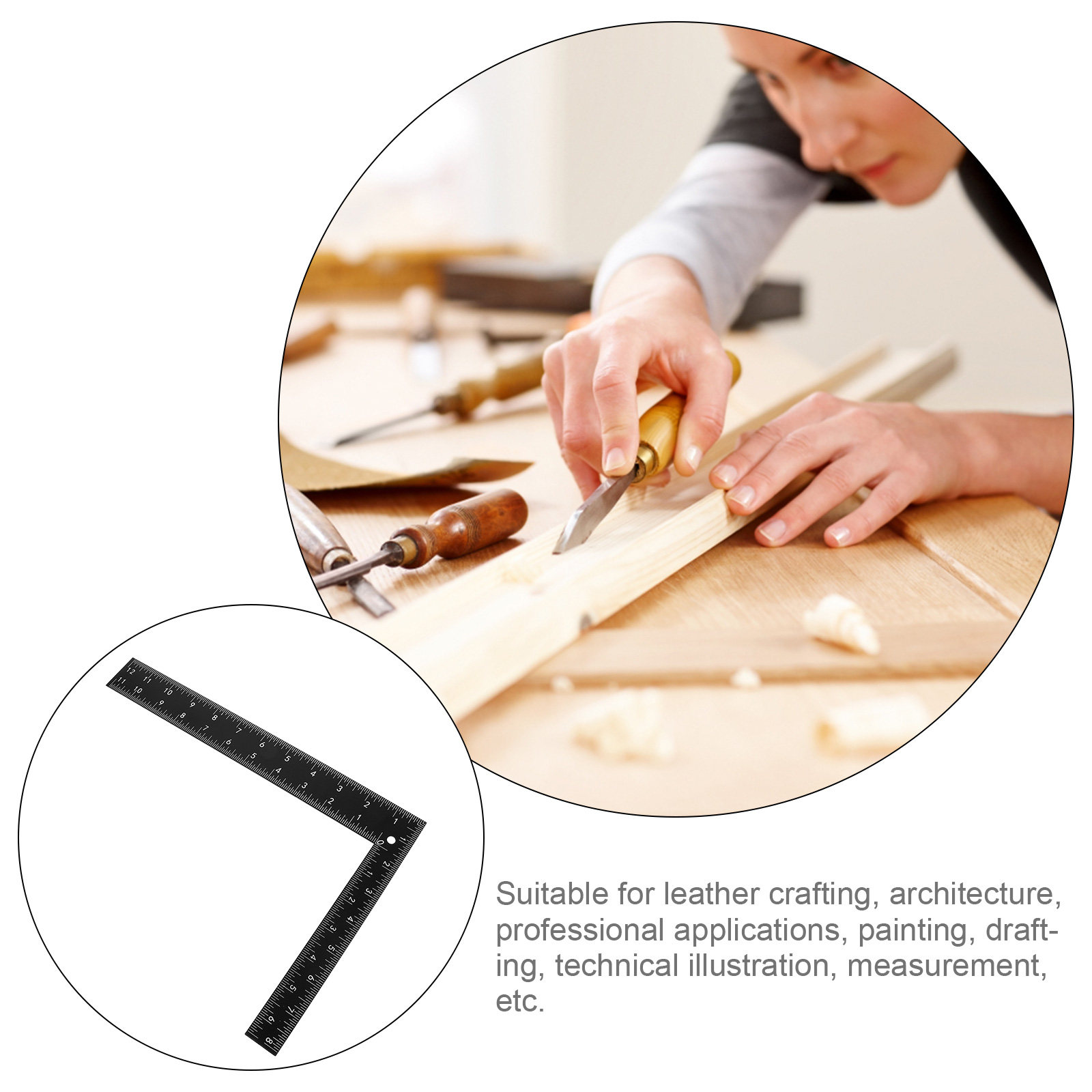 Regla de Acero en Forma de L P - Woodworking Crafts reseña y precio